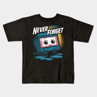 Nostalgic Vibes: Never Forget Retro Tech Kids T-Shirt